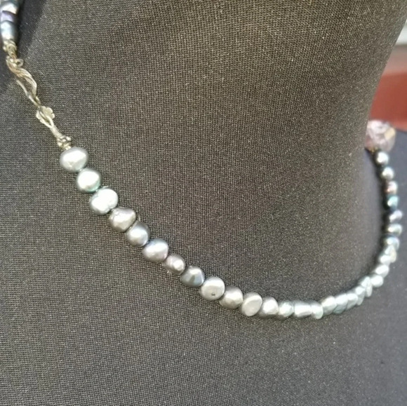 Freshwater pearl‎ and quartz necklace - Picture 4 of 8